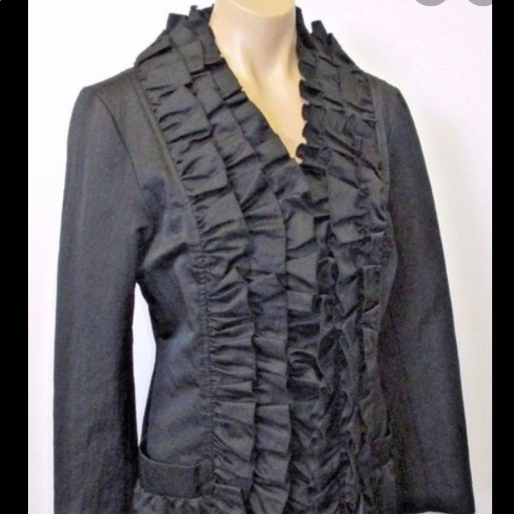 Samuel Dong taffeta Ruffle Coat